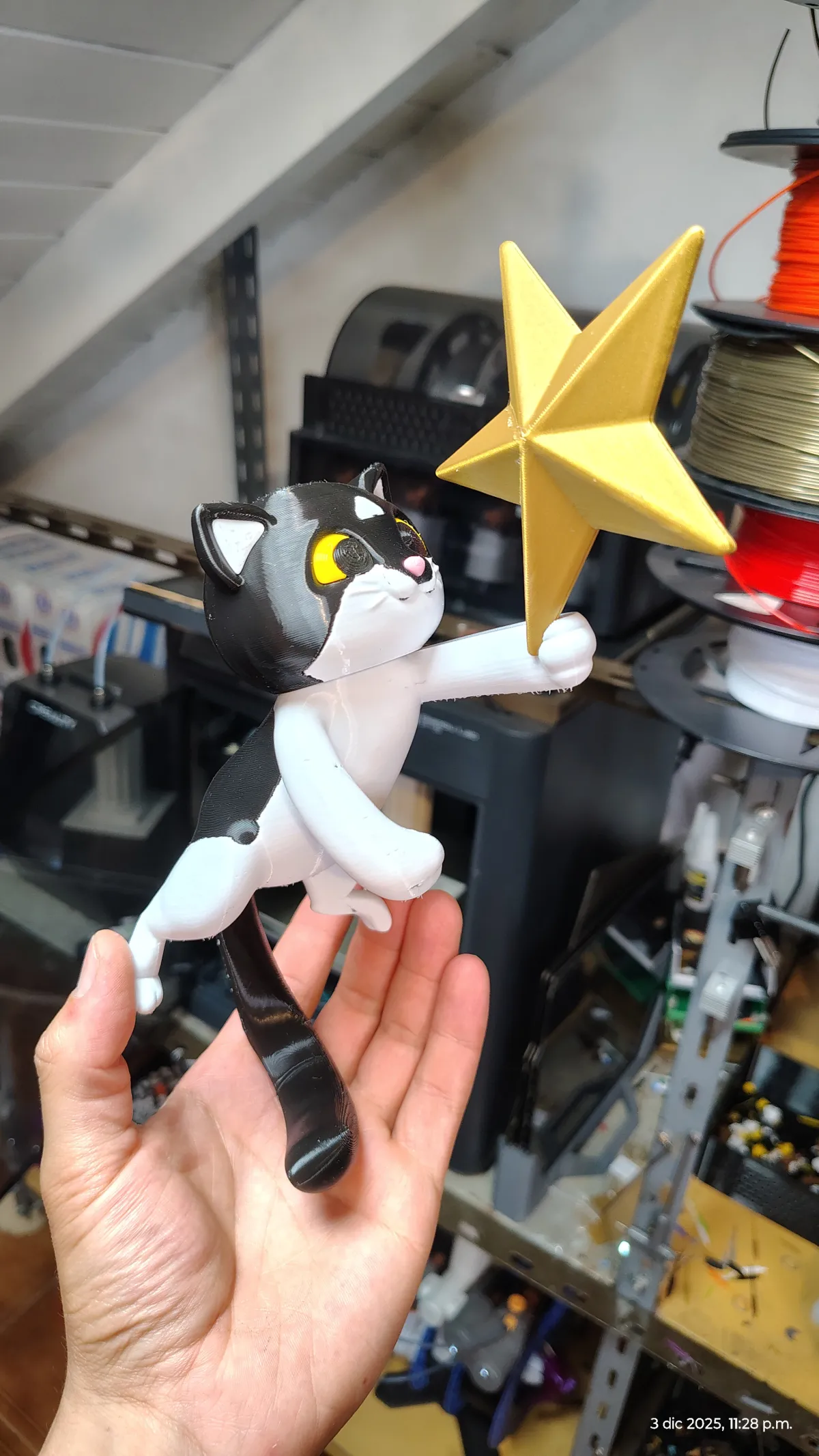 Adorno Arbol Gato Navidad