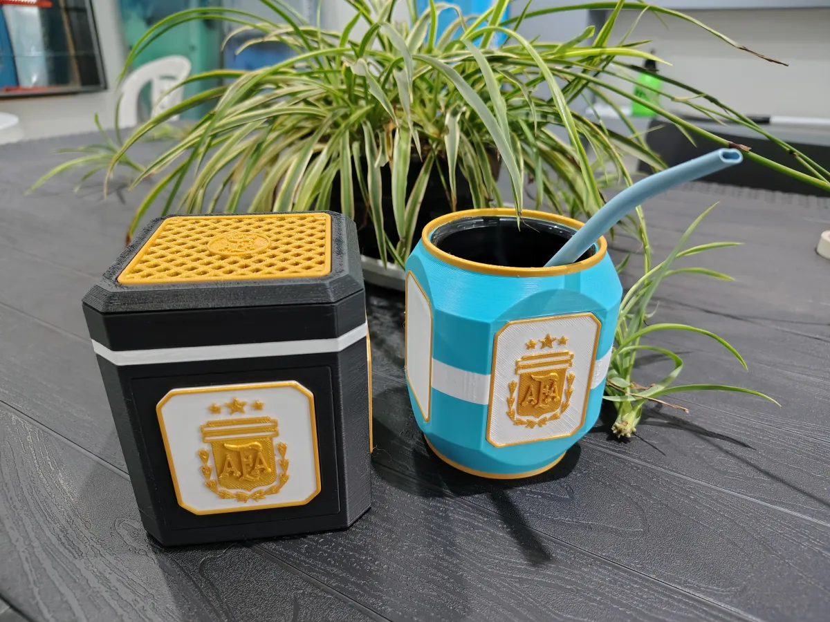 Mate y yerbera AFA