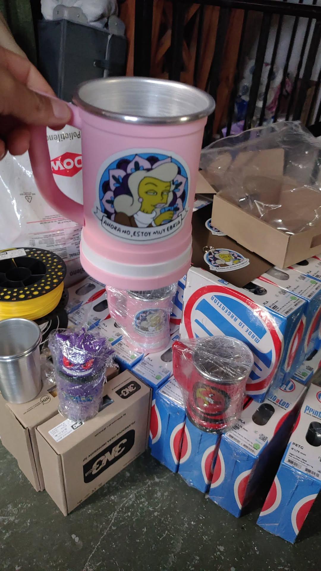 Vasos y chops 3D